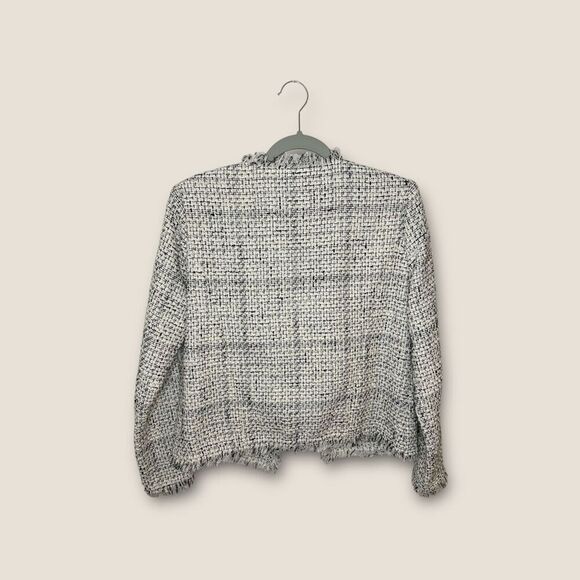 Revolve IRO Unplug Metallic Tweed Jacket in Gray Size 42 (8) - Picture 4 of 8